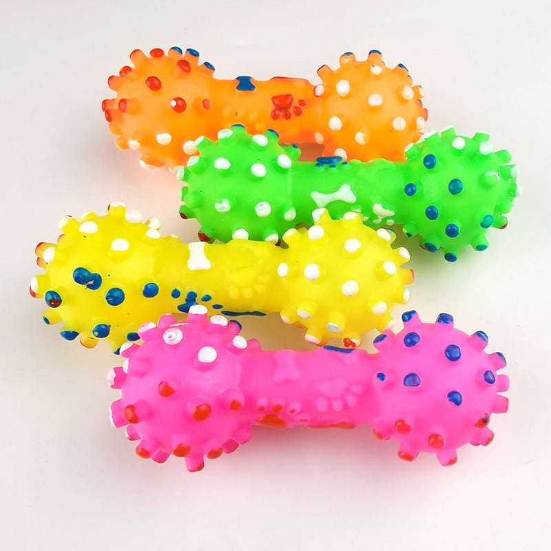 1pcs-Pet-Dog-Cat-Puppy-Sound-Polka-Dot-Squeaky-Toy-Resistant-To-Bite-Rubber-Dumbbell-Chewing-3