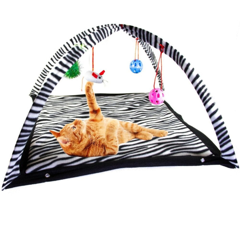 Funny-Cat-Play-Tent-With-Hanging-Ball-Toys-Balls-Cat-Bed-Tent-Kitten-Mat-Exercise-Activity-4